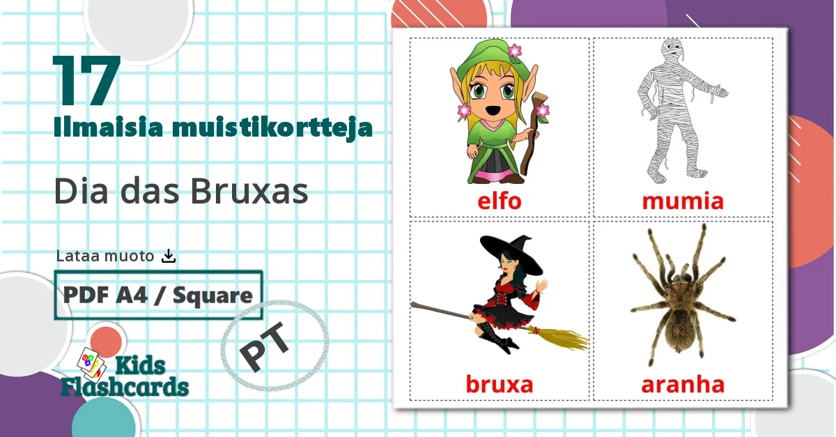 17 Dia das Bruxas lasten kuvakortit