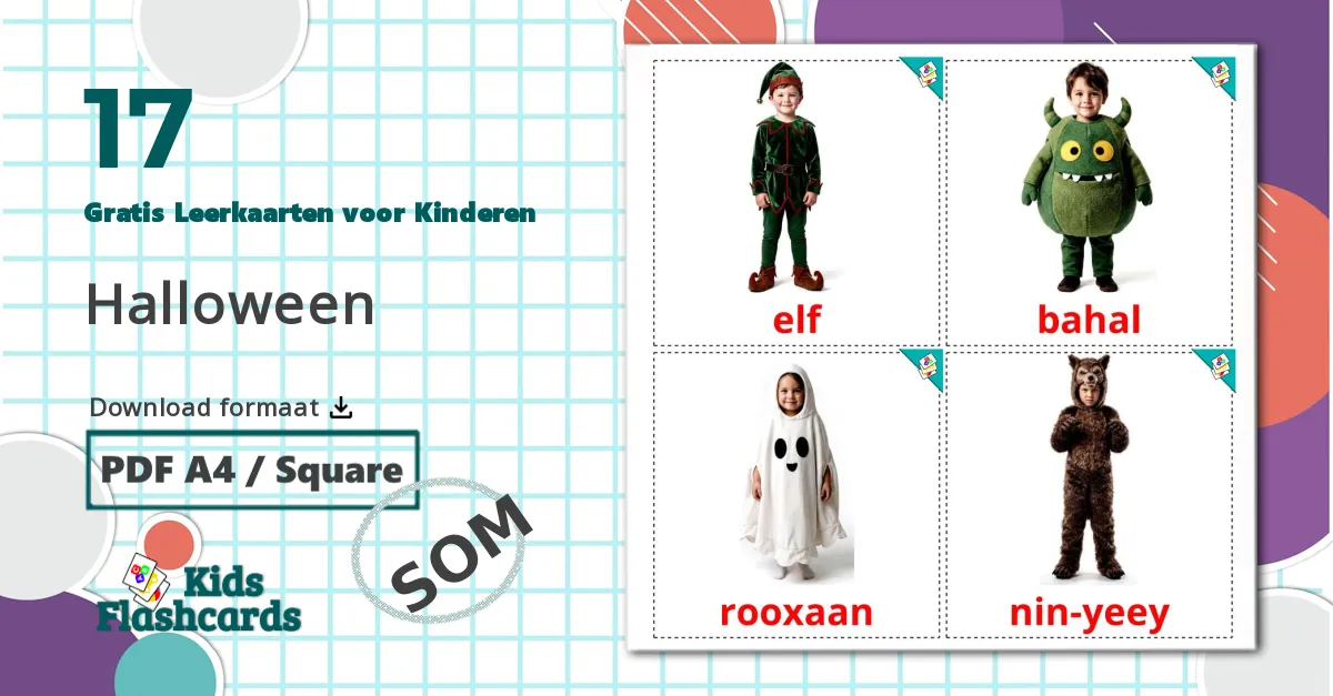 17 Halloween Leerkaarten voor kinderen