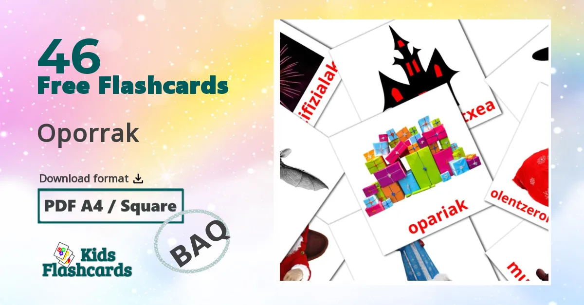 Oporrak basque vocabulary flashcards