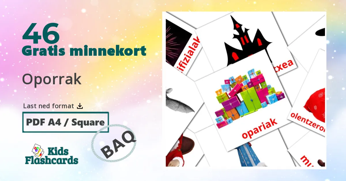 46 Oporrak bildekort