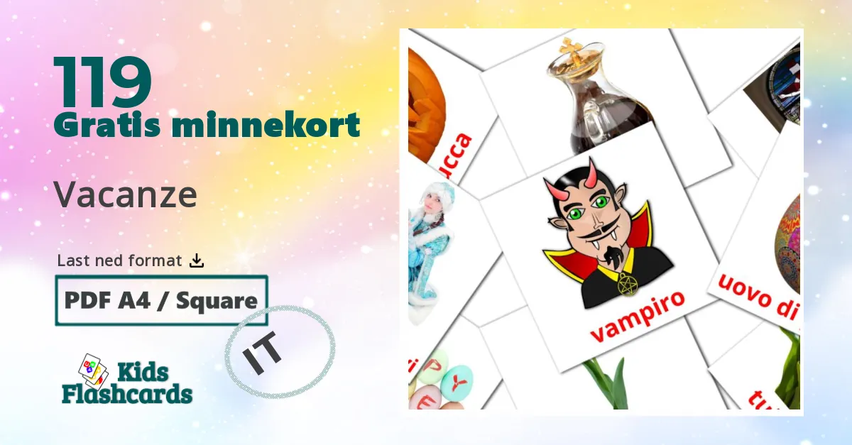 119 Vacanze bildekort