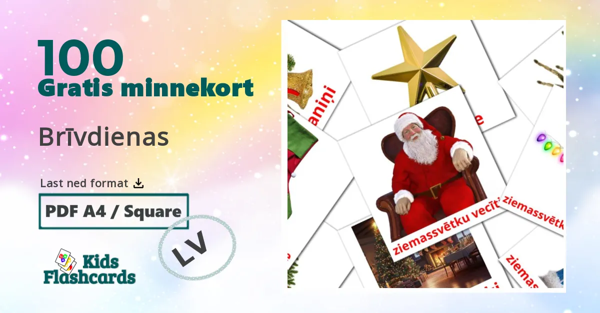 100 Brīvdienas bildekort