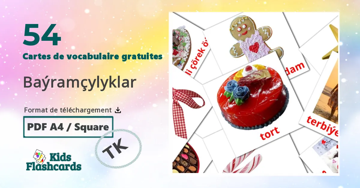 Fiches de Vocabulaire turkmènees sur Baýramçylyklar