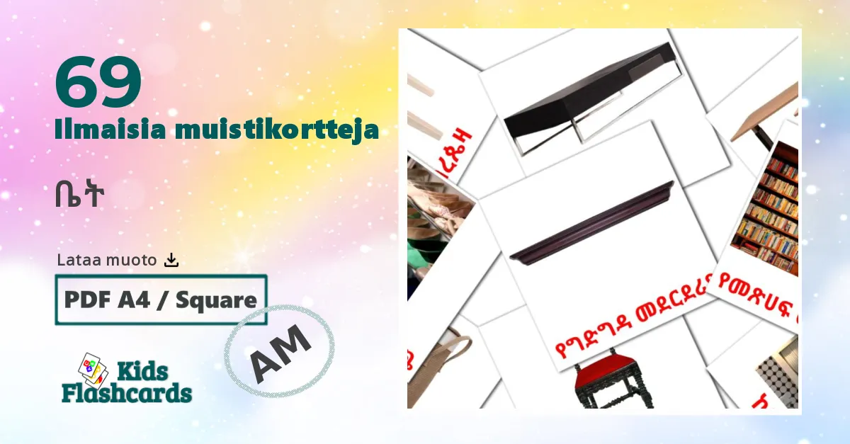 Talo lasten kuvakortit