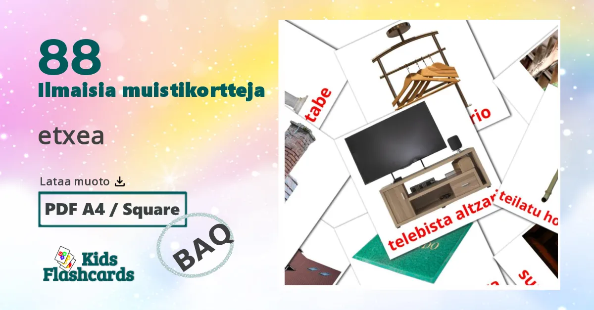 Talo lasten kuvakortit