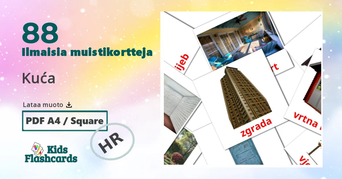 Kuća – lasten kuvakortit kroaattiksi sanastoon
