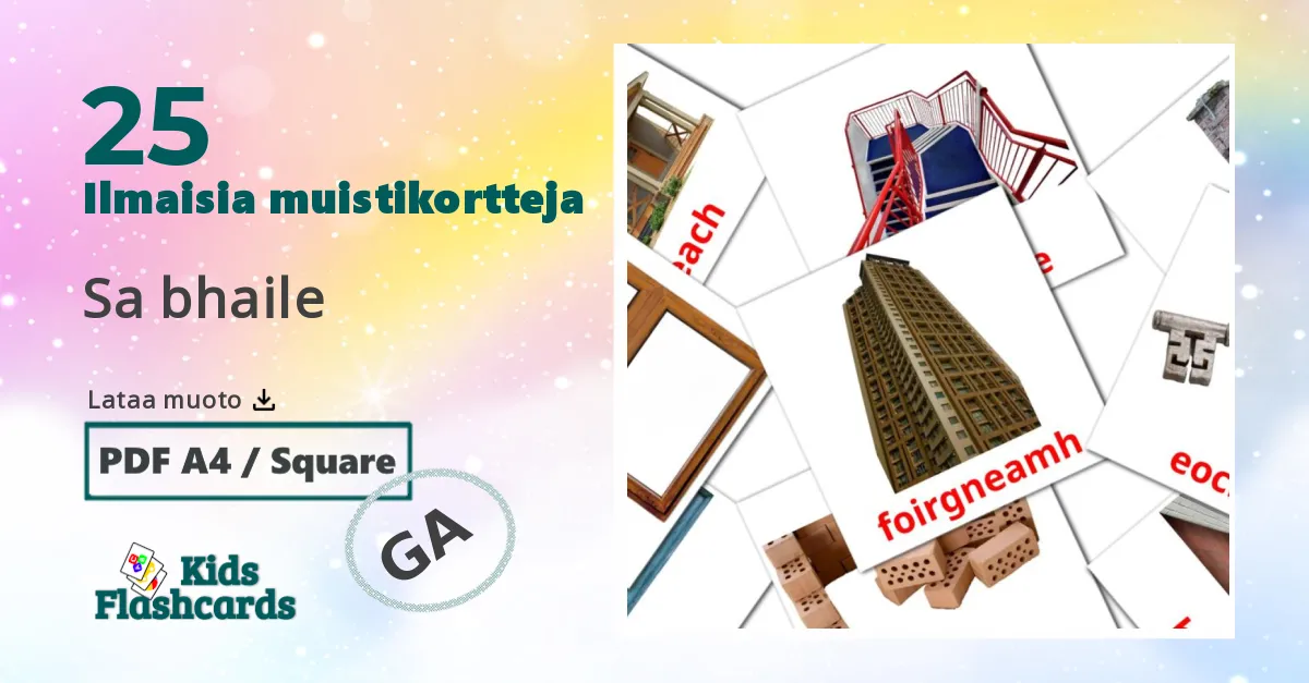 Talo lasten kuvakortit