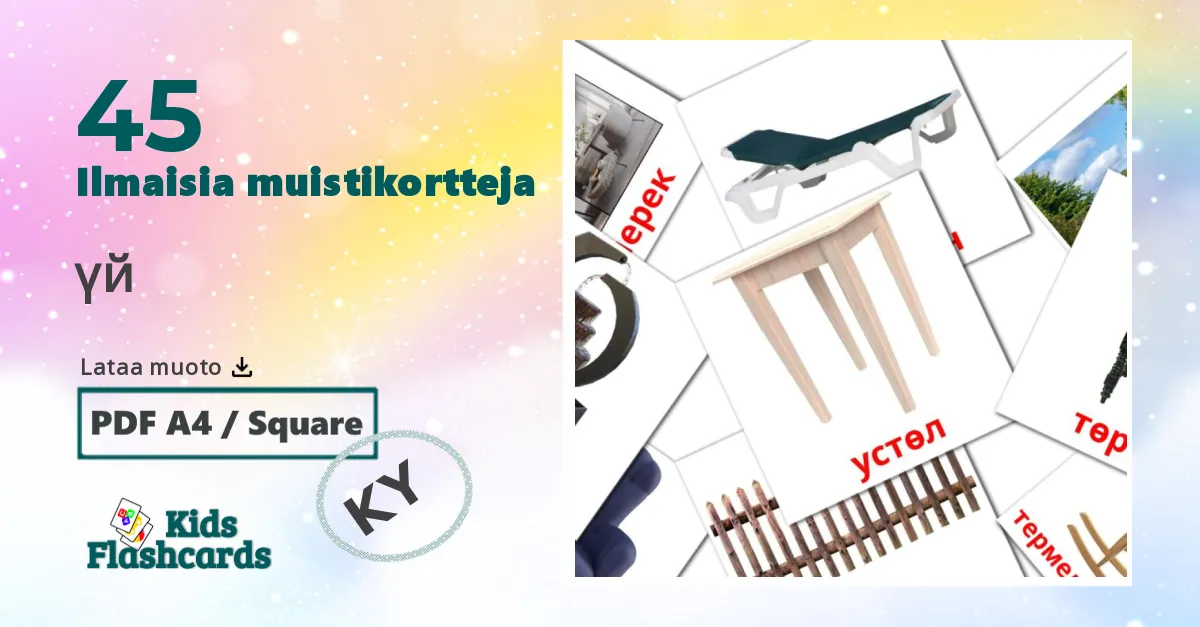 Talo lasten kuvakortit