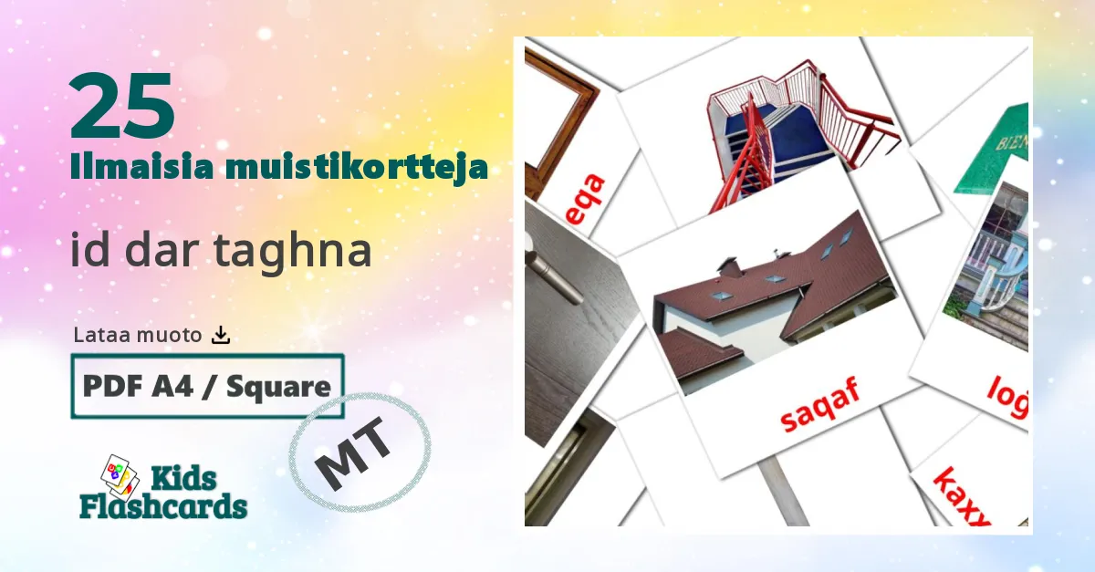 id dar taghna – lasten kuvakortit maltanksi sanastoon