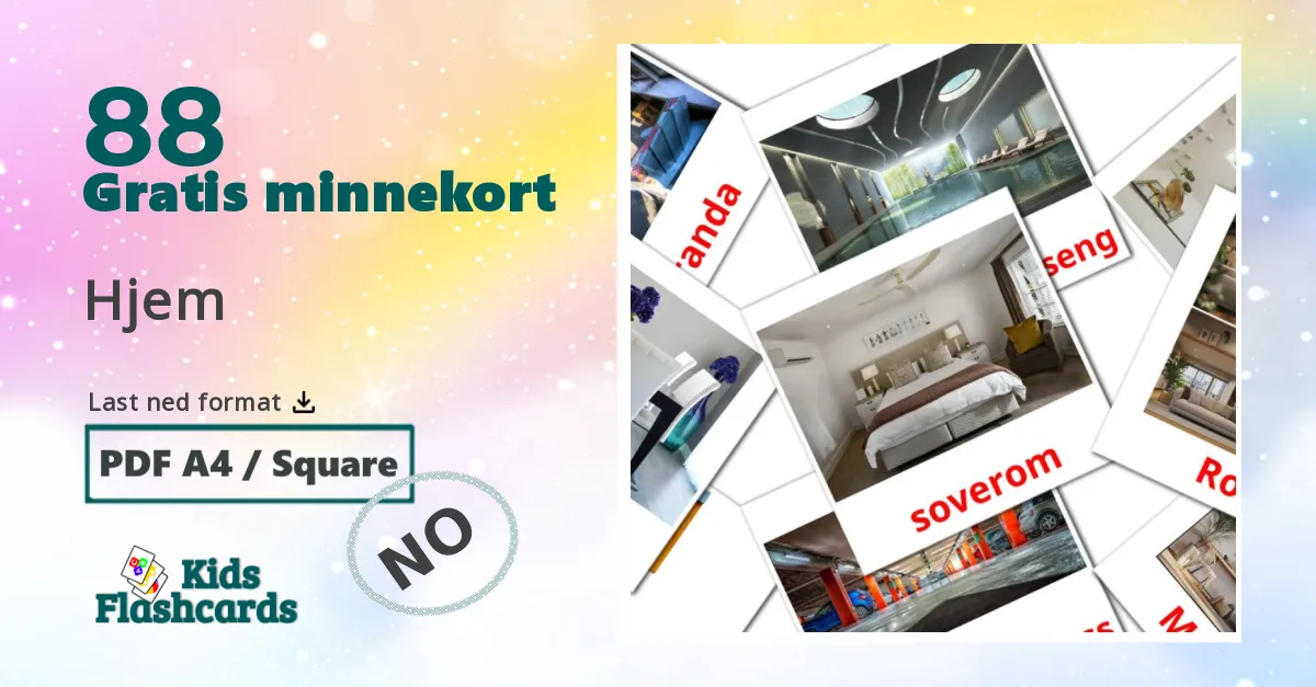 Hjem bildekort for barn på marathi