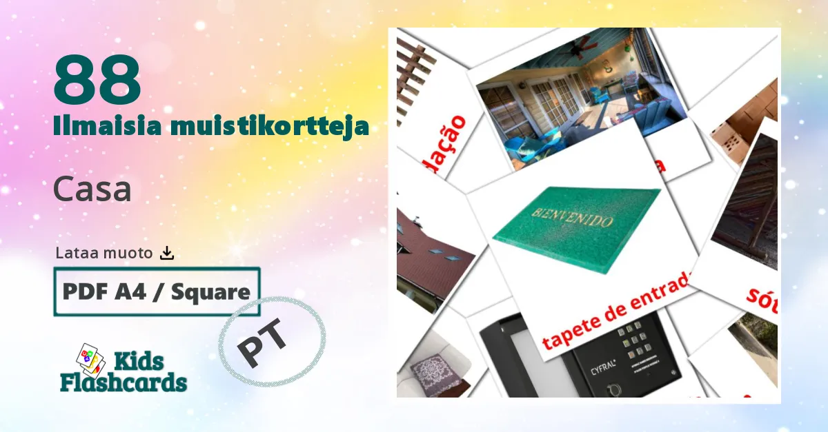 88 Casa lasten kuvakortit