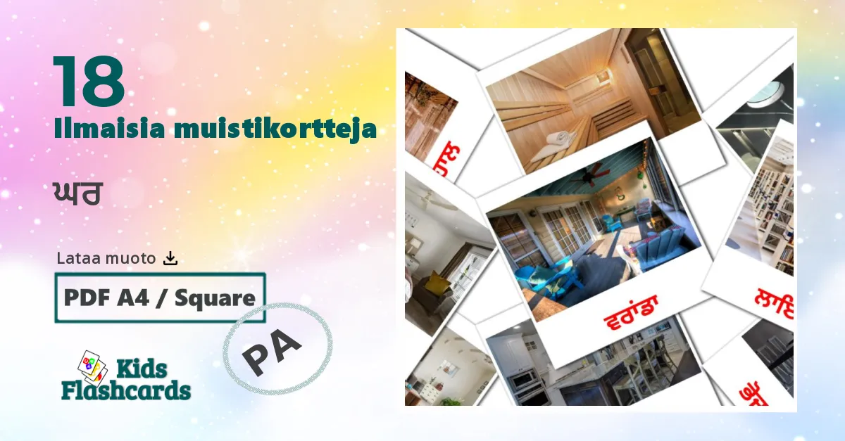 Ruoka  lasten kuvakortit
