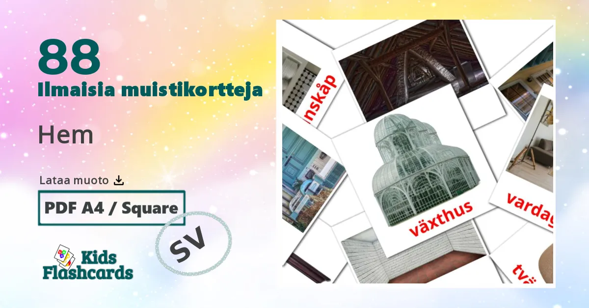 88 Hem lasten kuvakortit