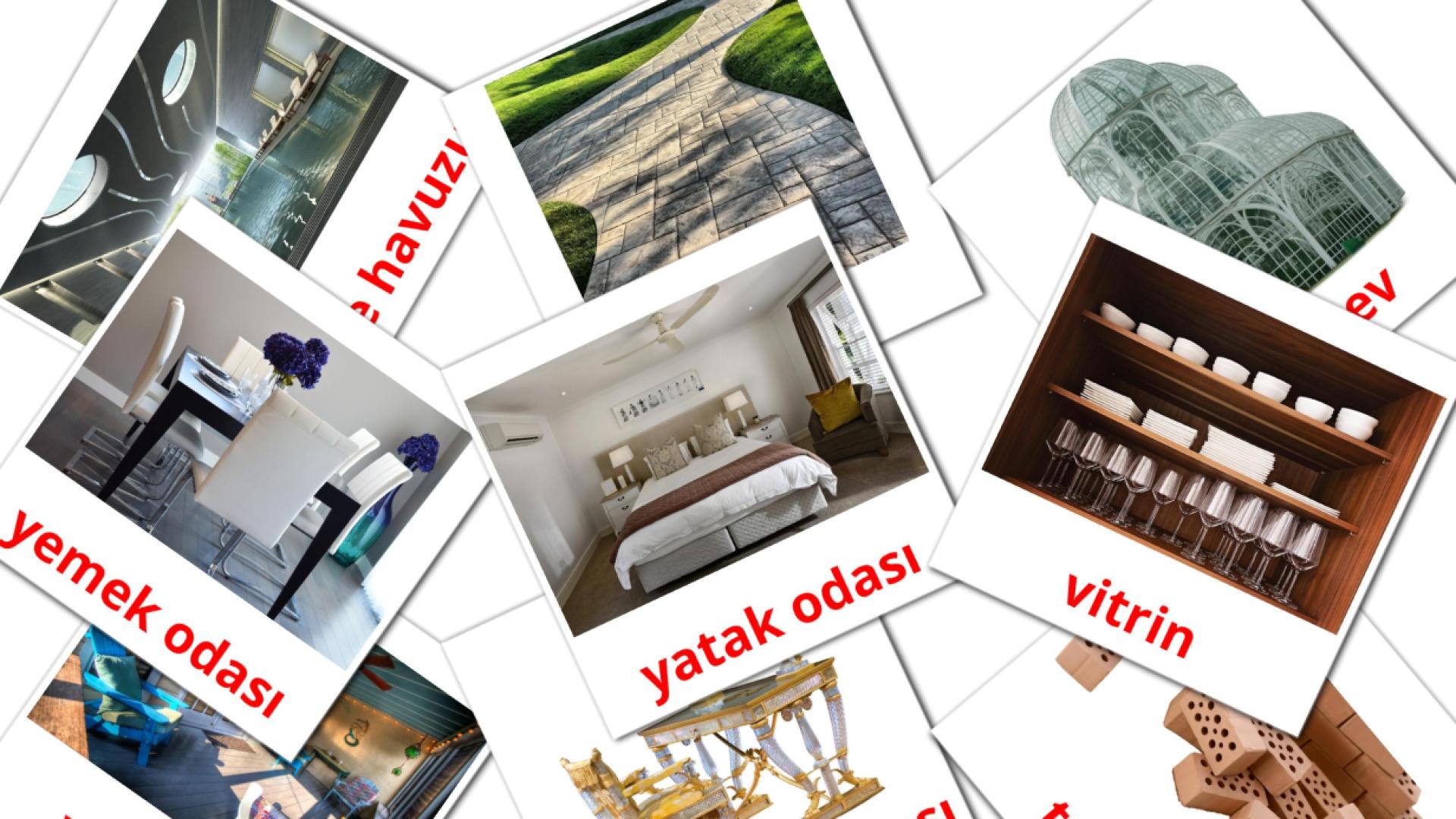 Türkisch Home Ev e Vokabelkarteikarten