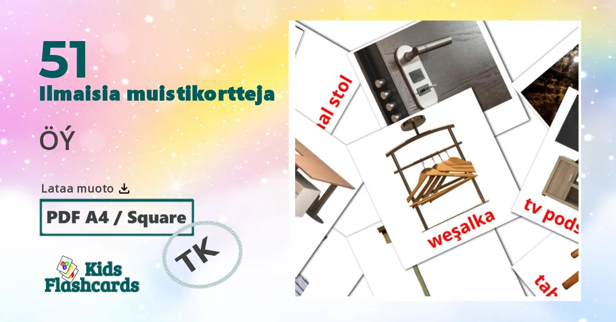 Talo lasten kuvakortit