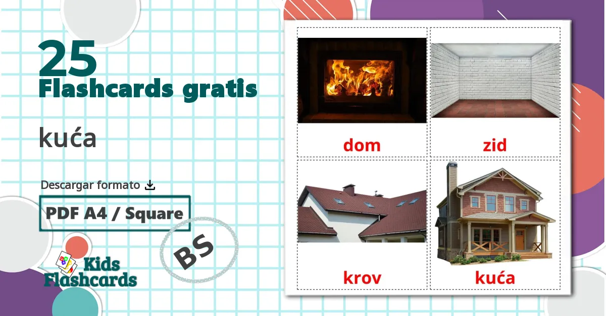 25 tarjetas didacticas de kuća