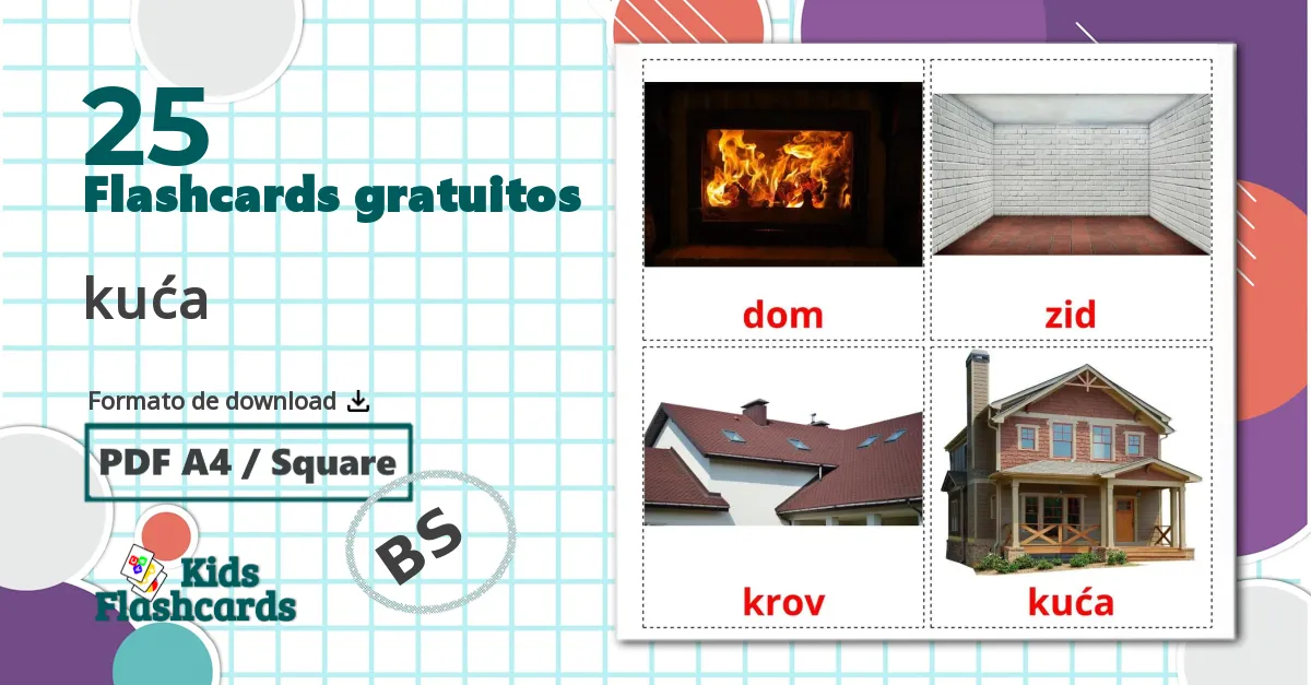 25 Flashcards de kuća