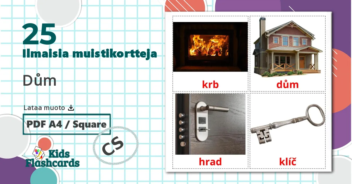 25 Dům  lasten kuvakortit