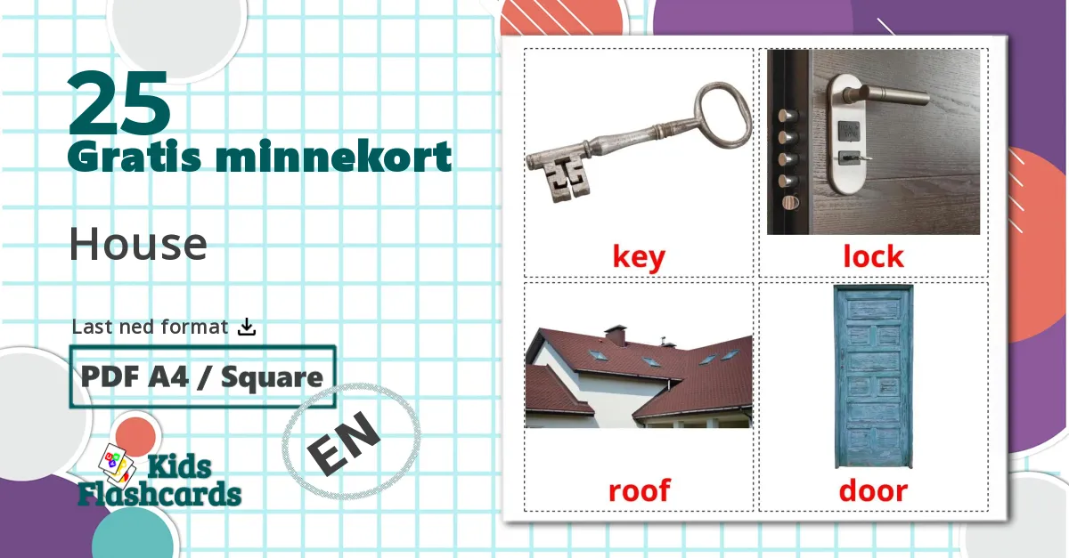 25 House bildekort