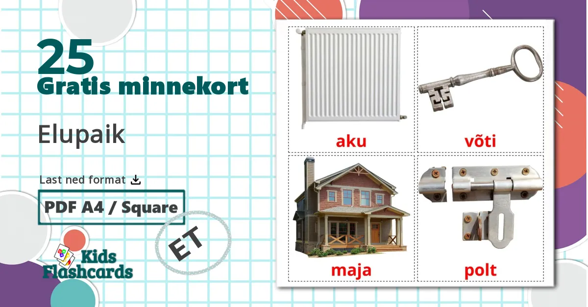 25 Elupaik bildekort