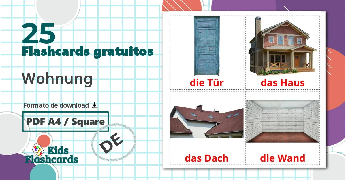 25 Flashcards de Wohnung