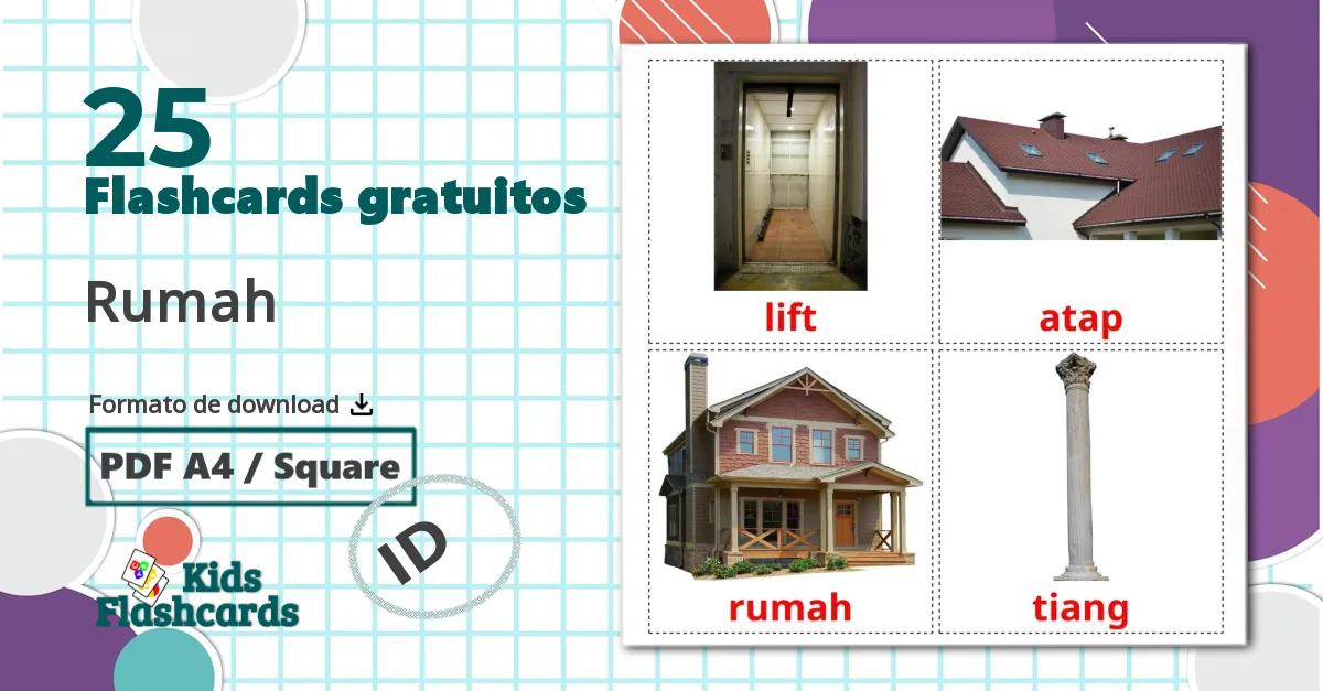 25 Flashcards de Rumah