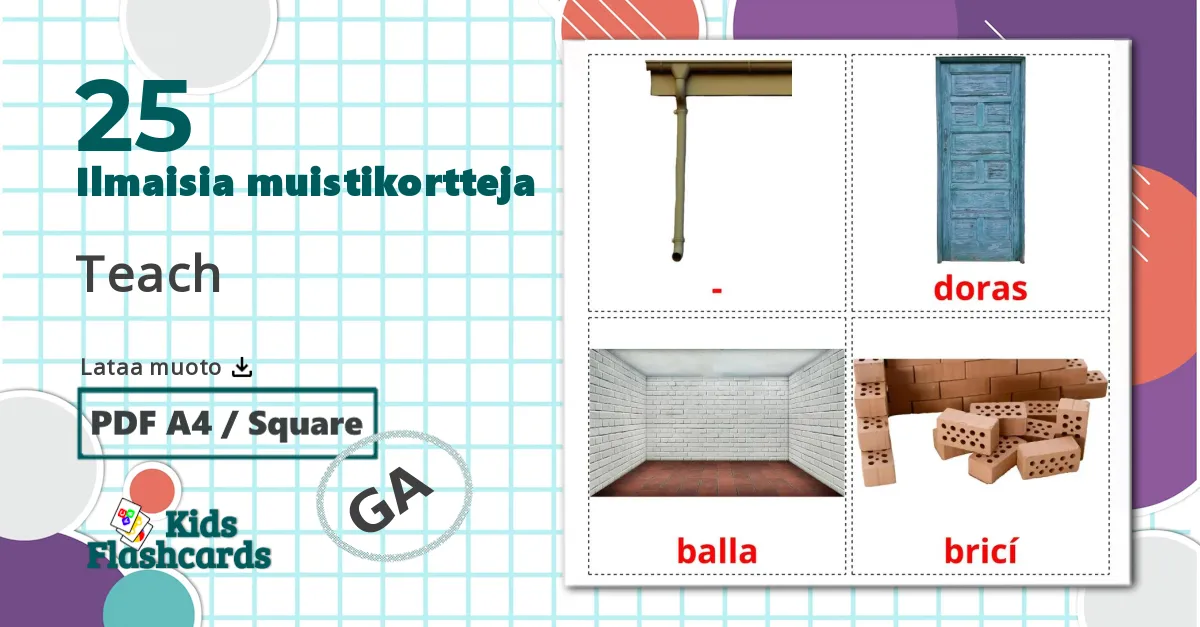 25 Koti lasten kuvakortit