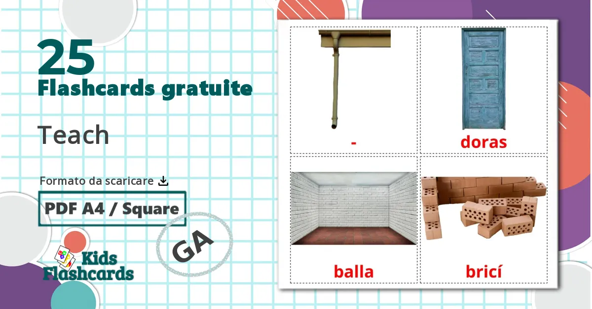 25 flashcards di Casa