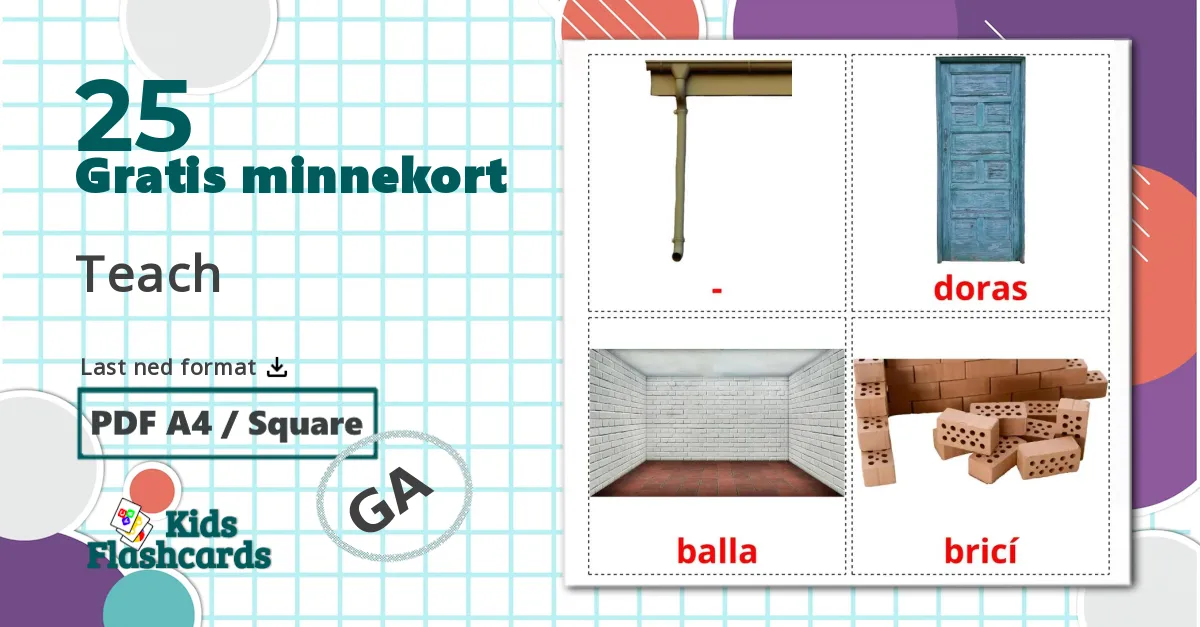 25 Hus bildekort