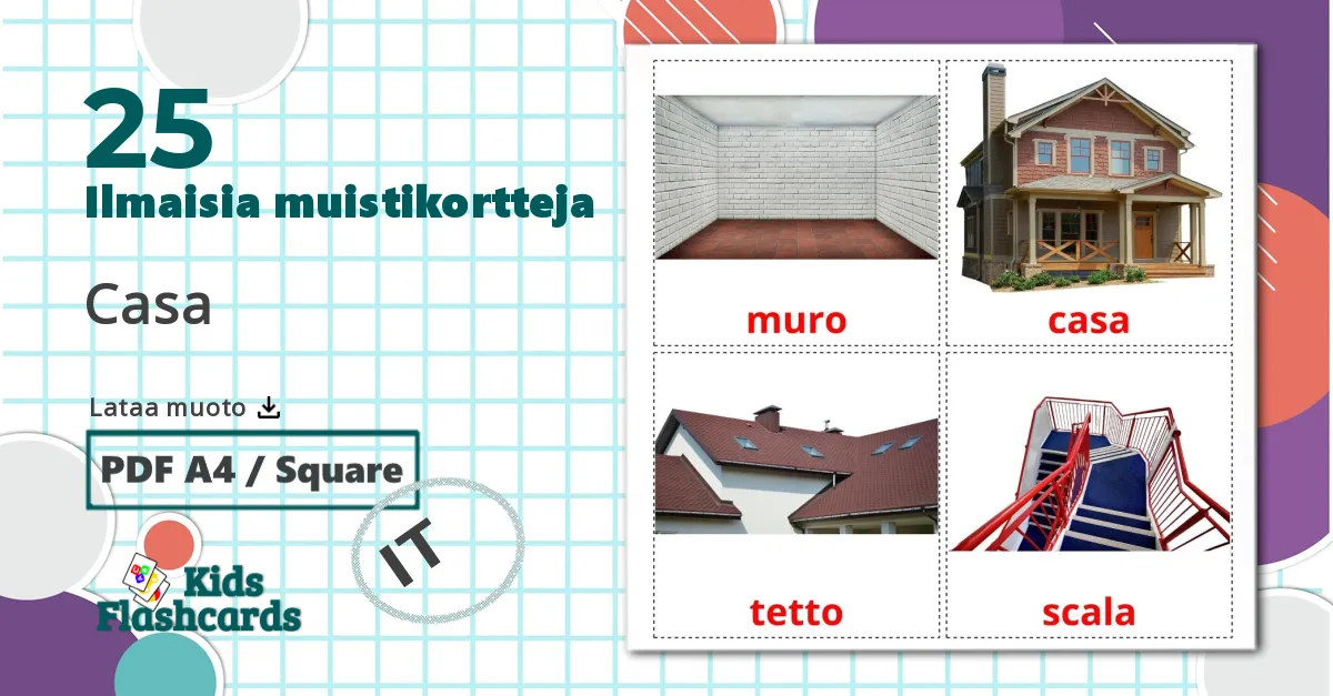 25 Casa lasten kuvakortit