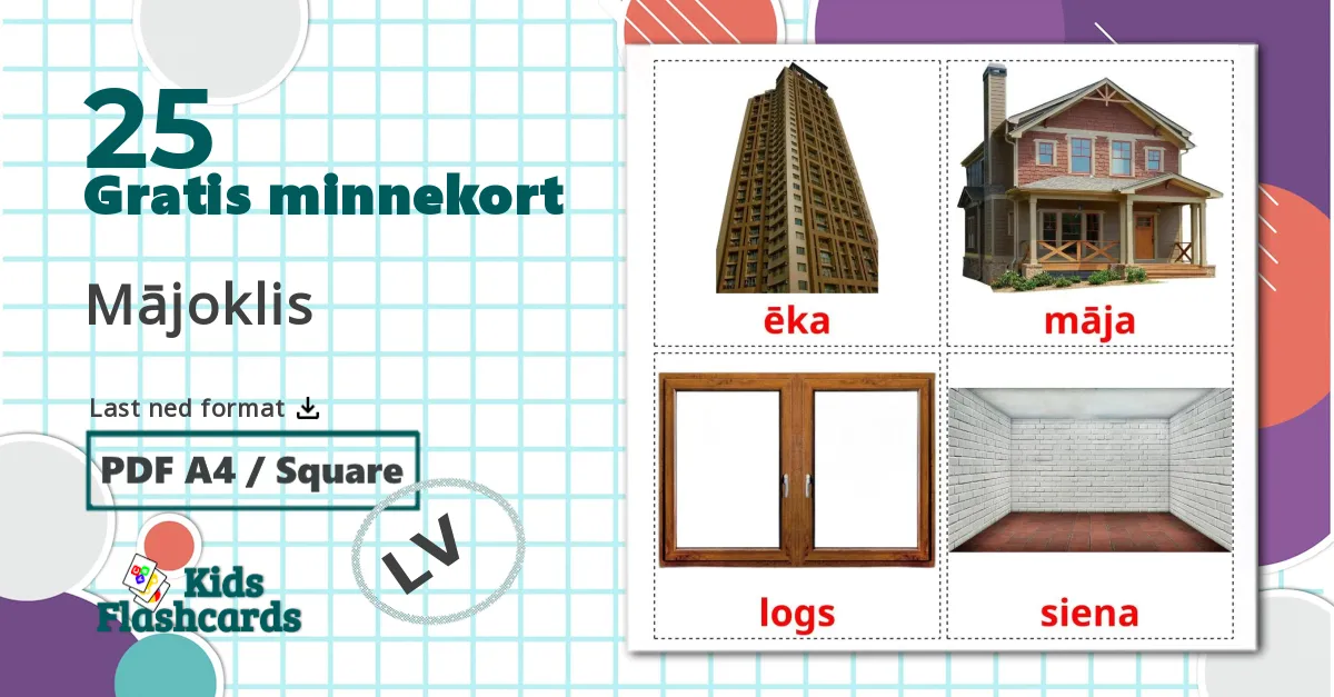 25 Mājoklis bildekort