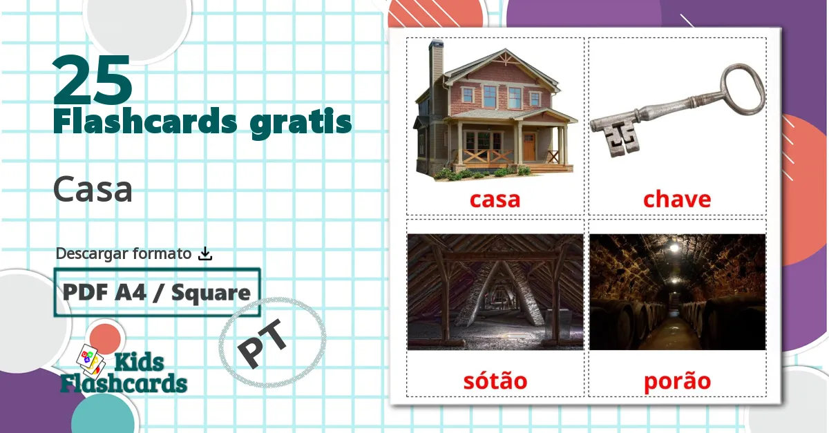 25 tarjetas didacticas de Casa