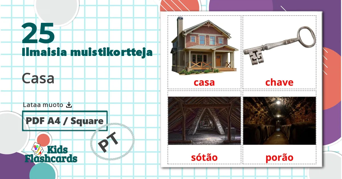 25 Casa lasten kuvakortit