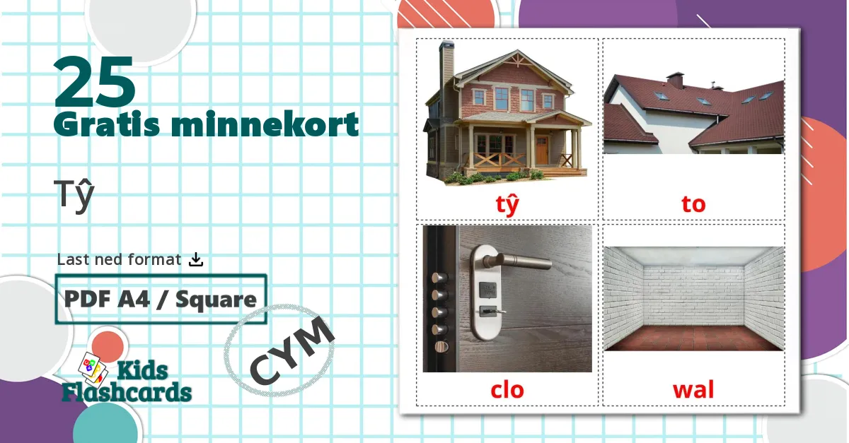 25 Tŷ bildekort