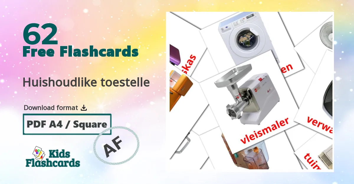 62 Huishoudlike toestelle flashcards