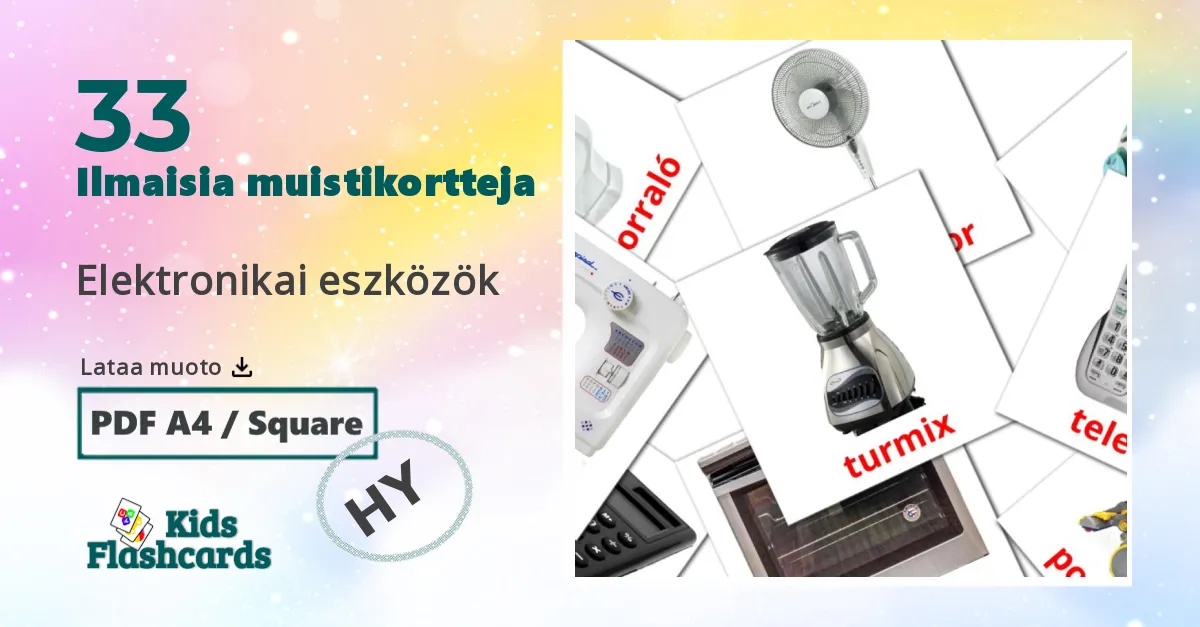 Matematiikka lasten kuvakortit