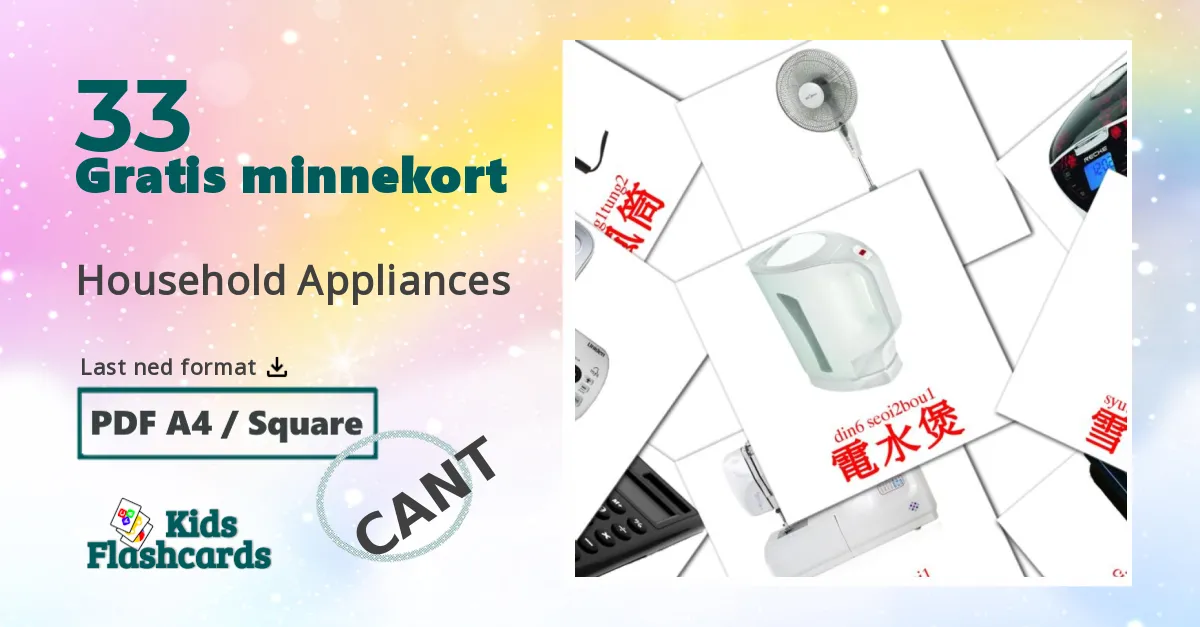 Husholdningsapparater bildekort
