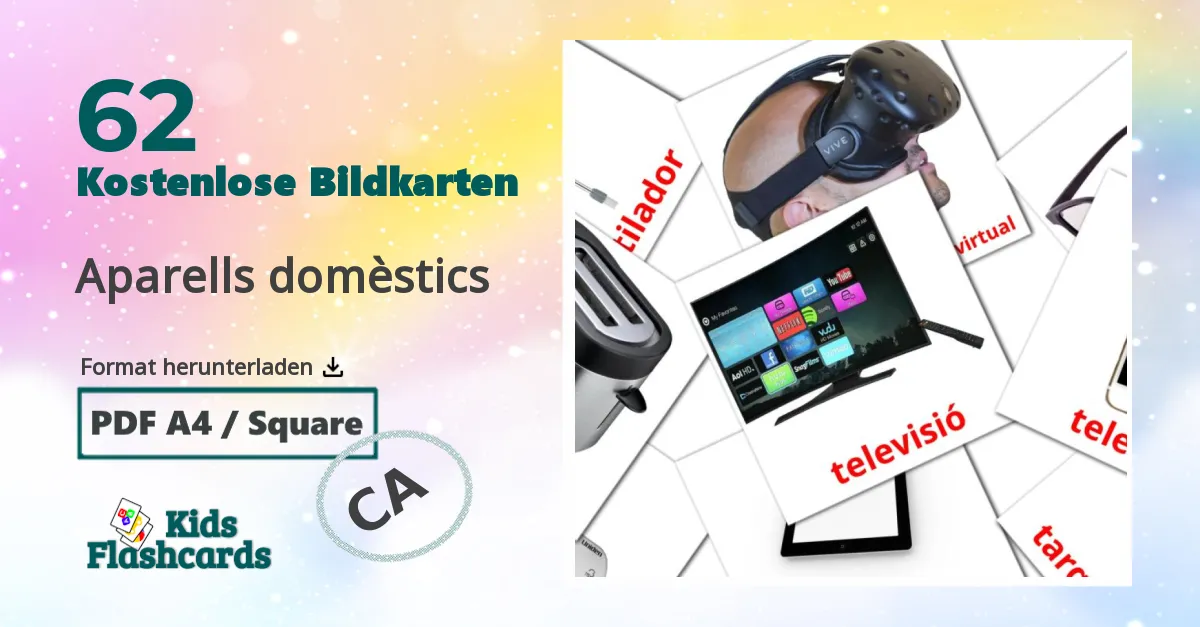 Bildkarten für Haushaltsgeräte