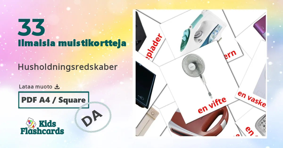 33 Husholdningsredskaber  lasten kuvakortit