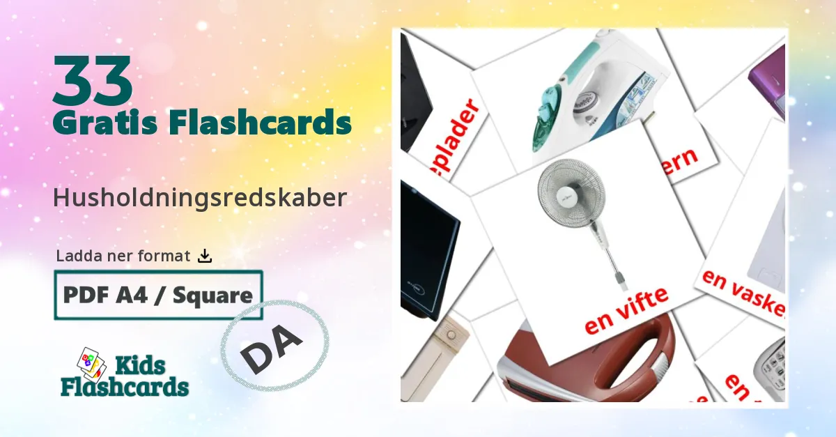 Husholdningsredskaber  dansk ordkort