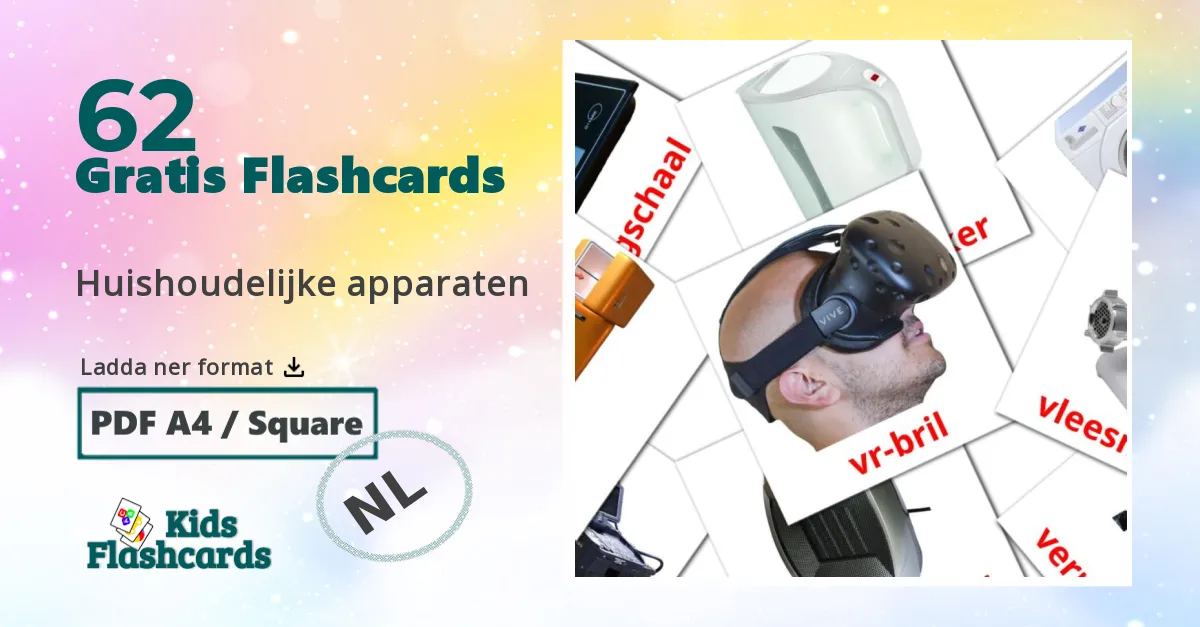 Huishoudelijke apparaten holländska ordkort