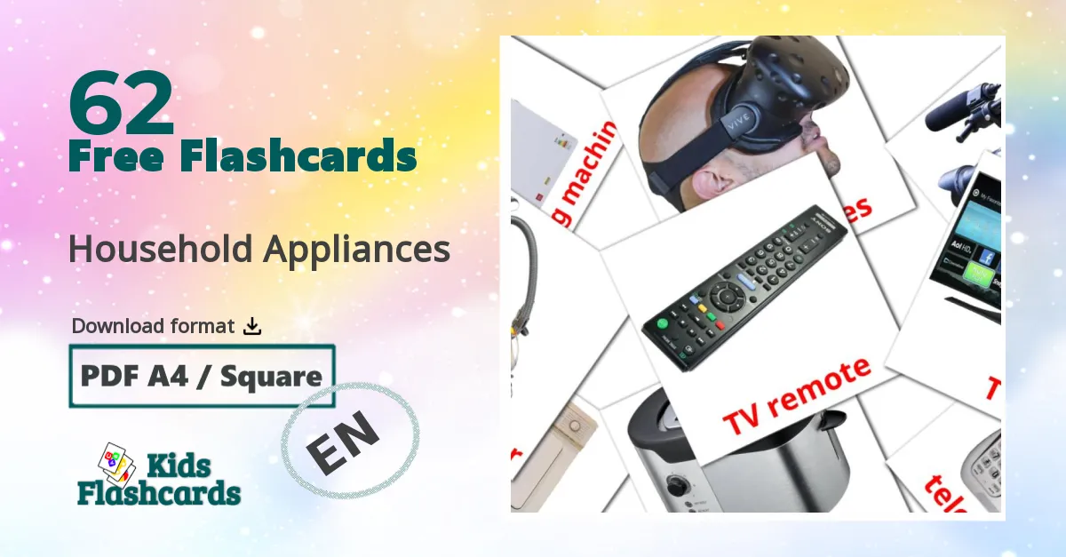 62 Household Appliances flashcards