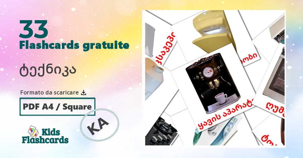 flashcards di Elettrodomestici