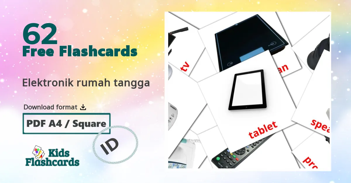 Elektronik rumah tangga indonesian vocabulary flashcards