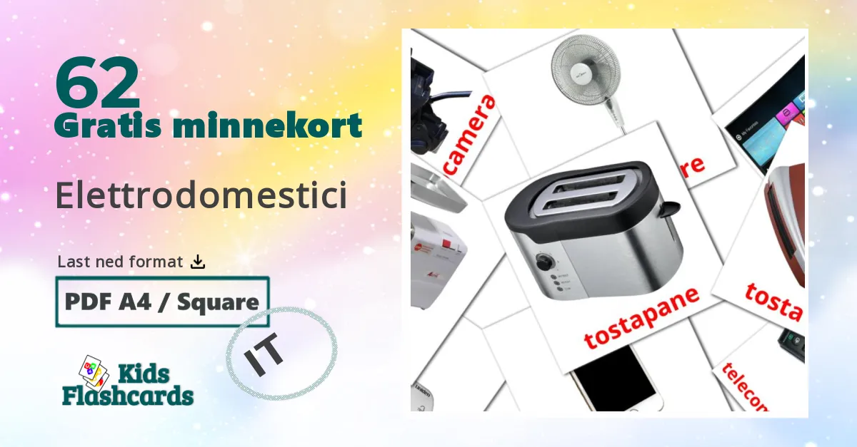 62 Elettrodomestici bildekort