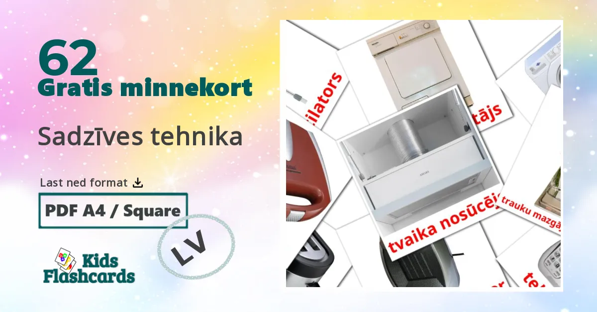 62 Sadzīves tehnika bildekort