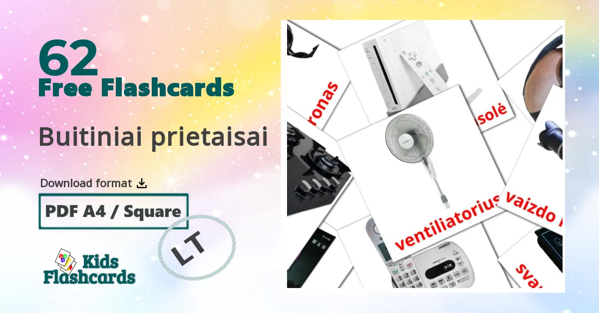 Buitiniai prietaisai lithuanian vocabulary flashcards