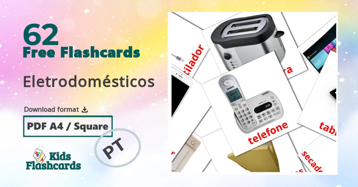 Eletrodomésticos portuguese vocabulary flashcards