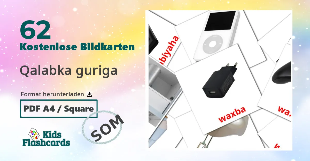62 Bildkarten für Qalabka guriga