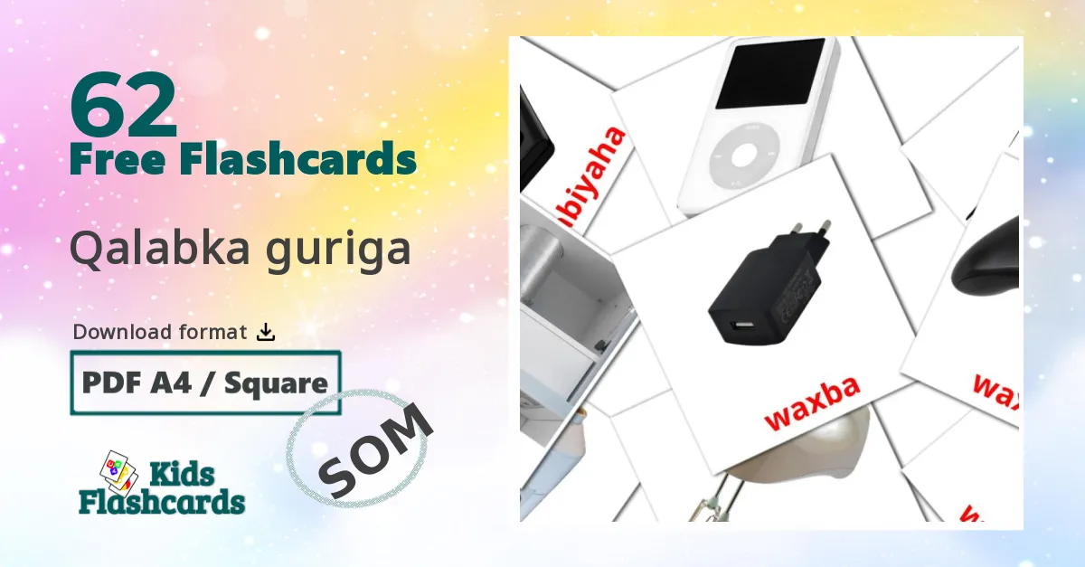 62 Qalabka guriga flashcards